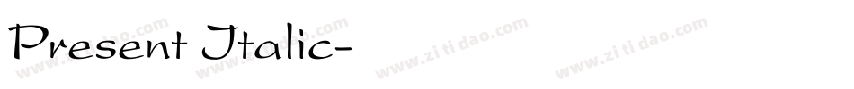 Present Italic字体转换
